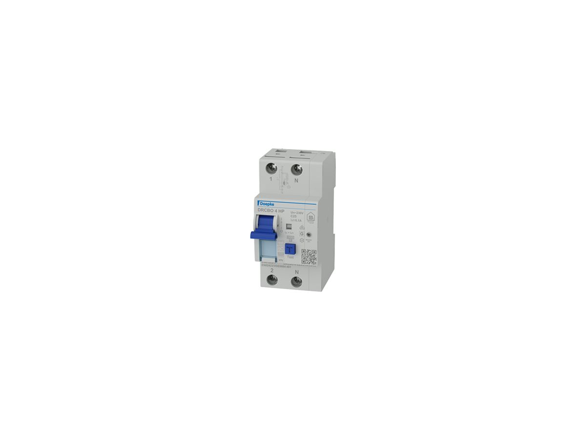 Fehlerstrom-/Leitungsschutzschalter Doepke DRCBO 2P 230V 0.1A C HP 25A 6kA 2.5TE