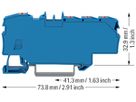 Durchgangsklemme WAGO Contact TOPJOB S 1×6/6×1.5mm² Ex e II blau