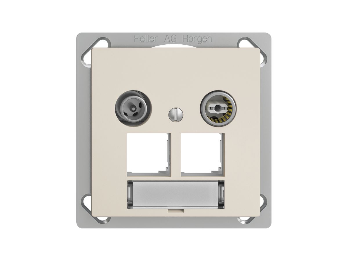 EB-Multimediadose EDIZIOdue FM.TE EASYNET 15dB, f.2×RJ45 S-One, crema