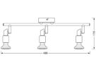 Deckenleuchte LDV LED SPOT GU10 3×2.6W 3×230lm 2700K silber