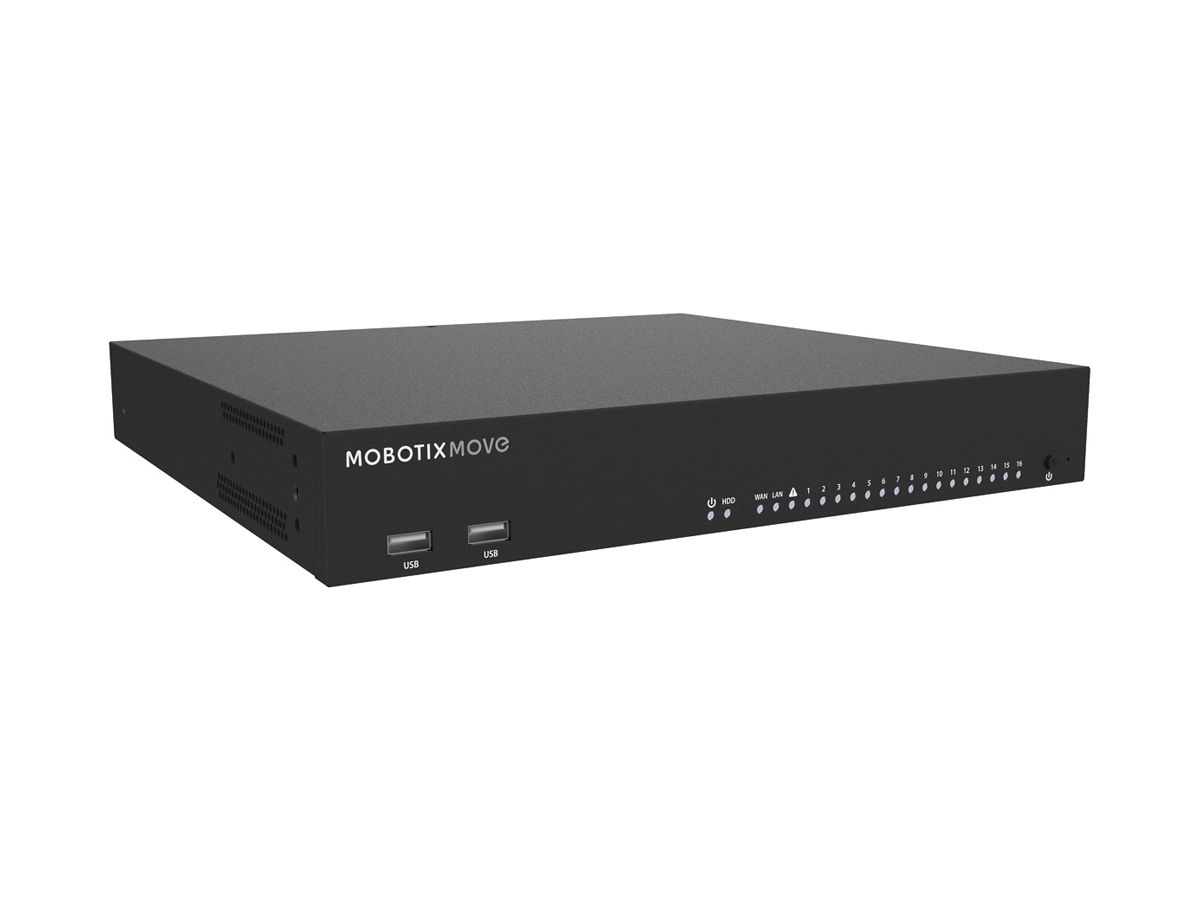 Videorekorder MOBOTIX MOVE Mx-S-NVR1A-16-POE, 2× 3.5" SATA3 24-Ch ONVIF-S