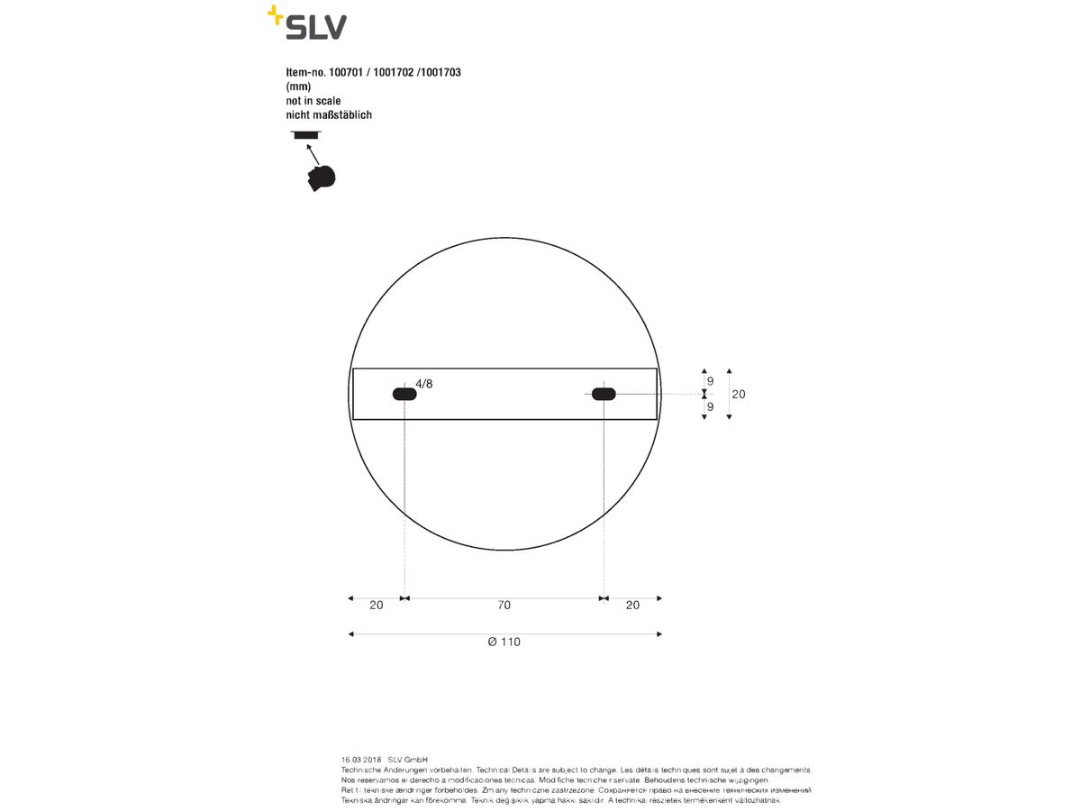 Pendelleuchte SLV FORCHINI 70 PD 40W Ø700mm schwarz/gold