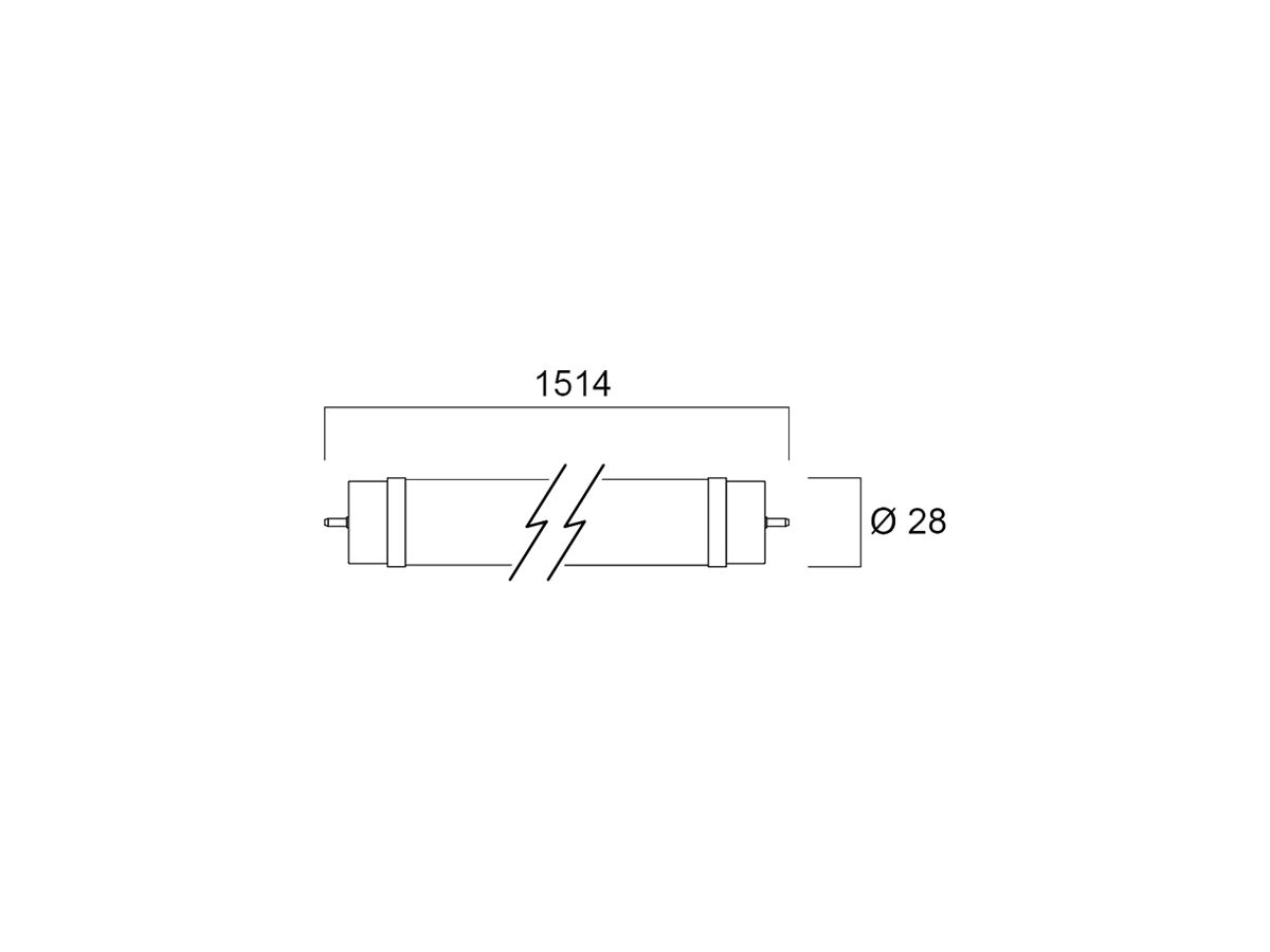 LED-Röhre Sylvania ToLEDo NEOS G13 17W 2300lm 6500K 1500mm opal