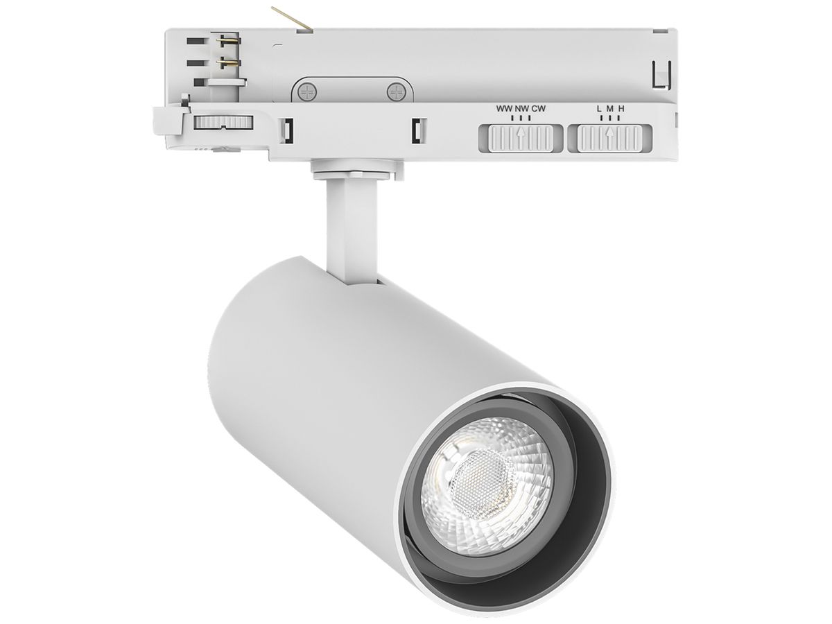 LED-Spot DOTLUX SLIMtrack 29W 2670lm 927/932/940 36° Ad3Ph Ø75 weiss