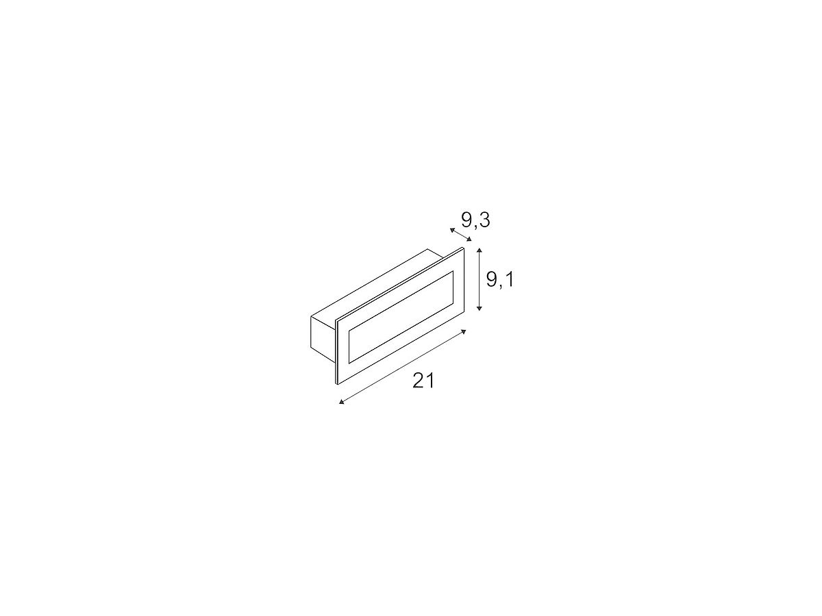 EB-LED-Wandleuchte SLV BRICK, 9W 950lm 3000K symmetrisch IP65 Edelstahl