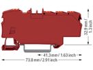 Durchgangsklemme WAGO Contact TOPJOB S 1×6/6×1.5mm² Ex e II rot