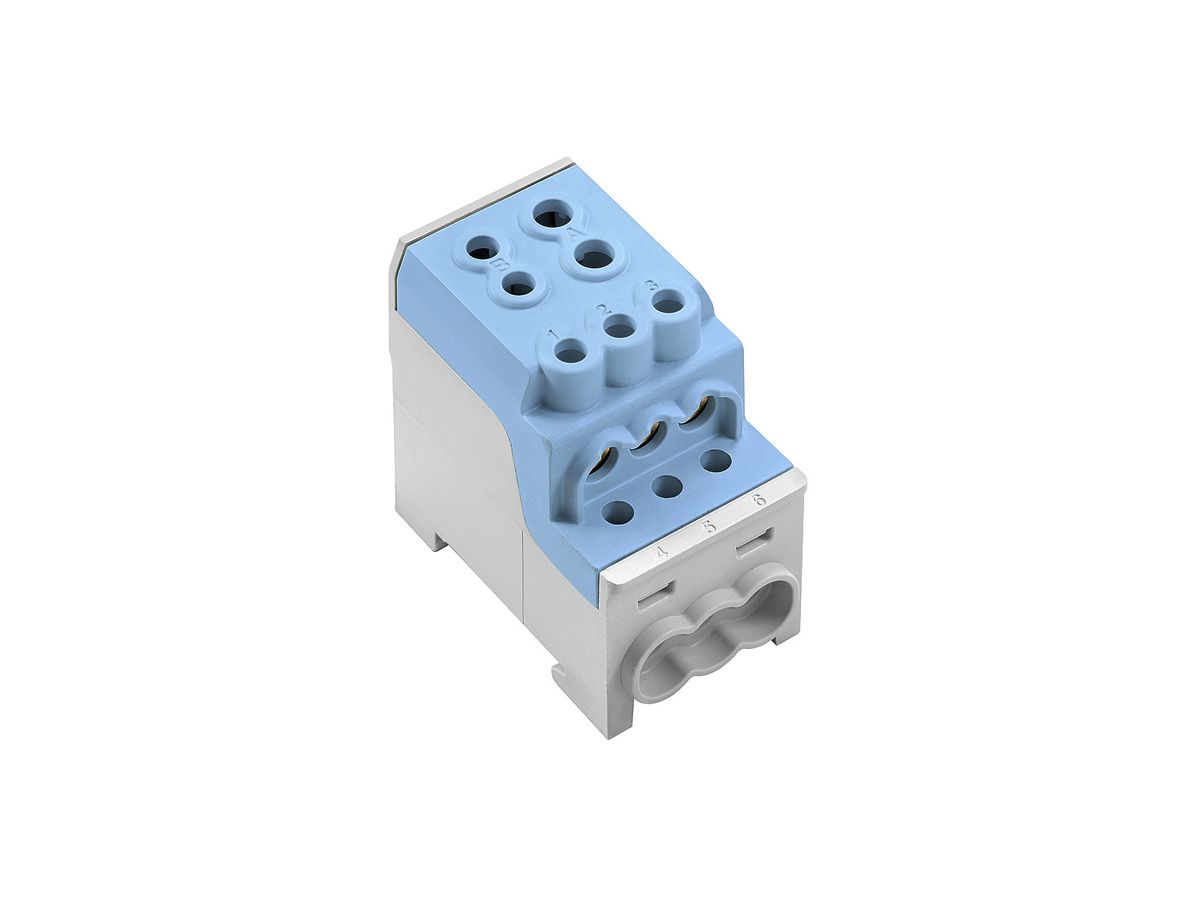 Verteilerblock WM WPD 110 1×70+1×35/6×16mm² 200A 1000V blau