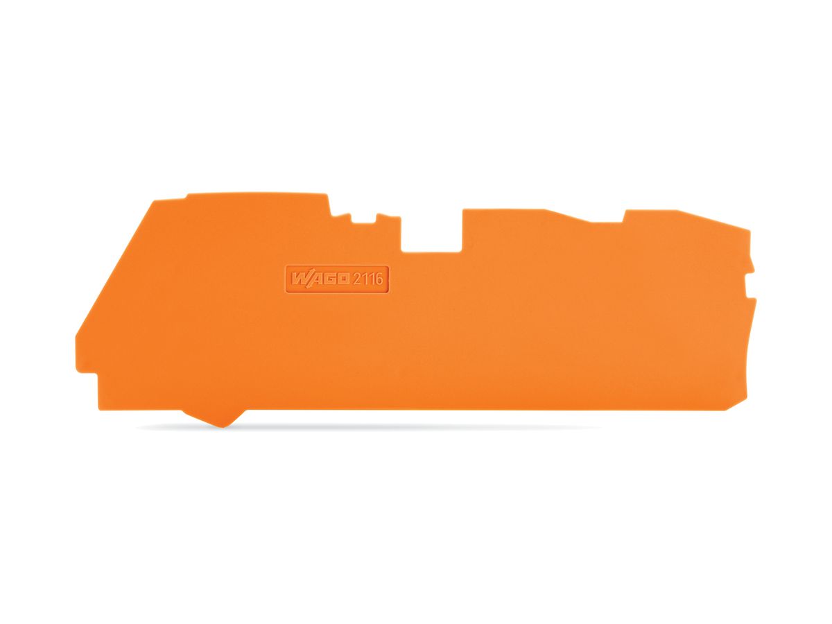 Abschluss/Zwischenplatte WAGO TOPJOB-S 1mm 3L orange zu Serie 2116