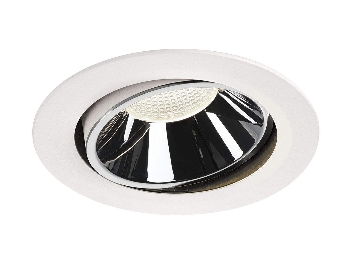 LED-Downlight SLV NUMINOS MOVE XL 37.4W 3750lm 4000K 20° DIM Ø190×118mm ws/Cr