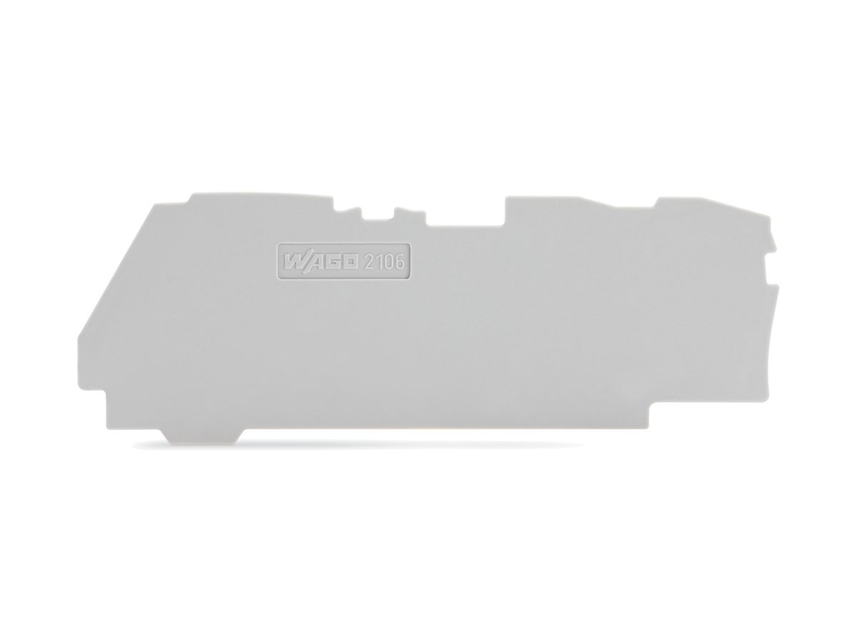 Abschluss/Zwischenplatte WAGO TOPJOB-S 1mm 3L grau zu Serie 2106