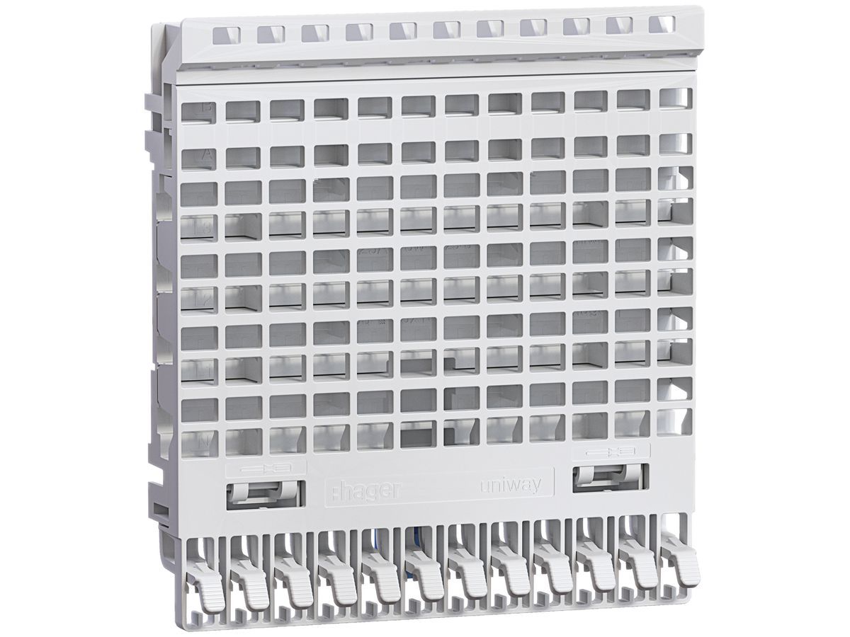 Stecksockel Hager uniway 125A 108mm 12 Steckplätze f.Sammelschienen 10×3mm 8 Stk