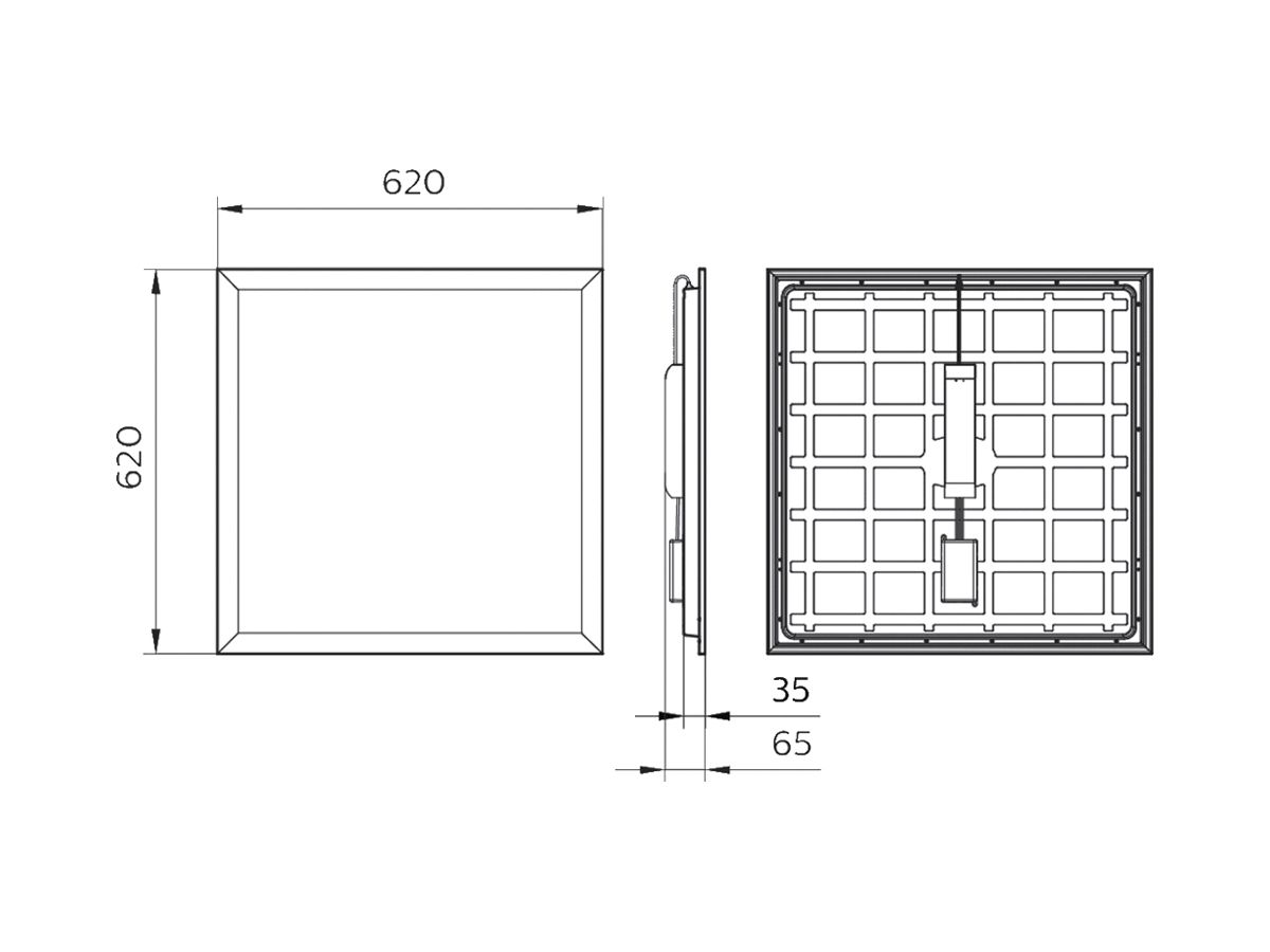 EB-LED-Deckenleuchte Philips CoreLine RC133V OC 28.5W 3600lm 840 DALI weiss