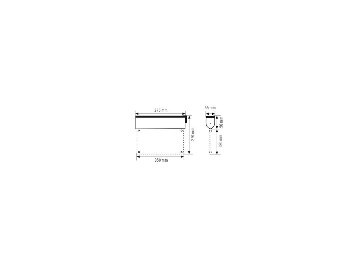 Notleuchte ESYLUX SLD EL LED IR 230V 3W IP40 3h Aluminium Wandausleger