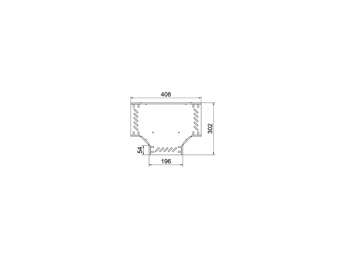 T-Stück BET RT 35×200mm Stahl feuerverzinkt