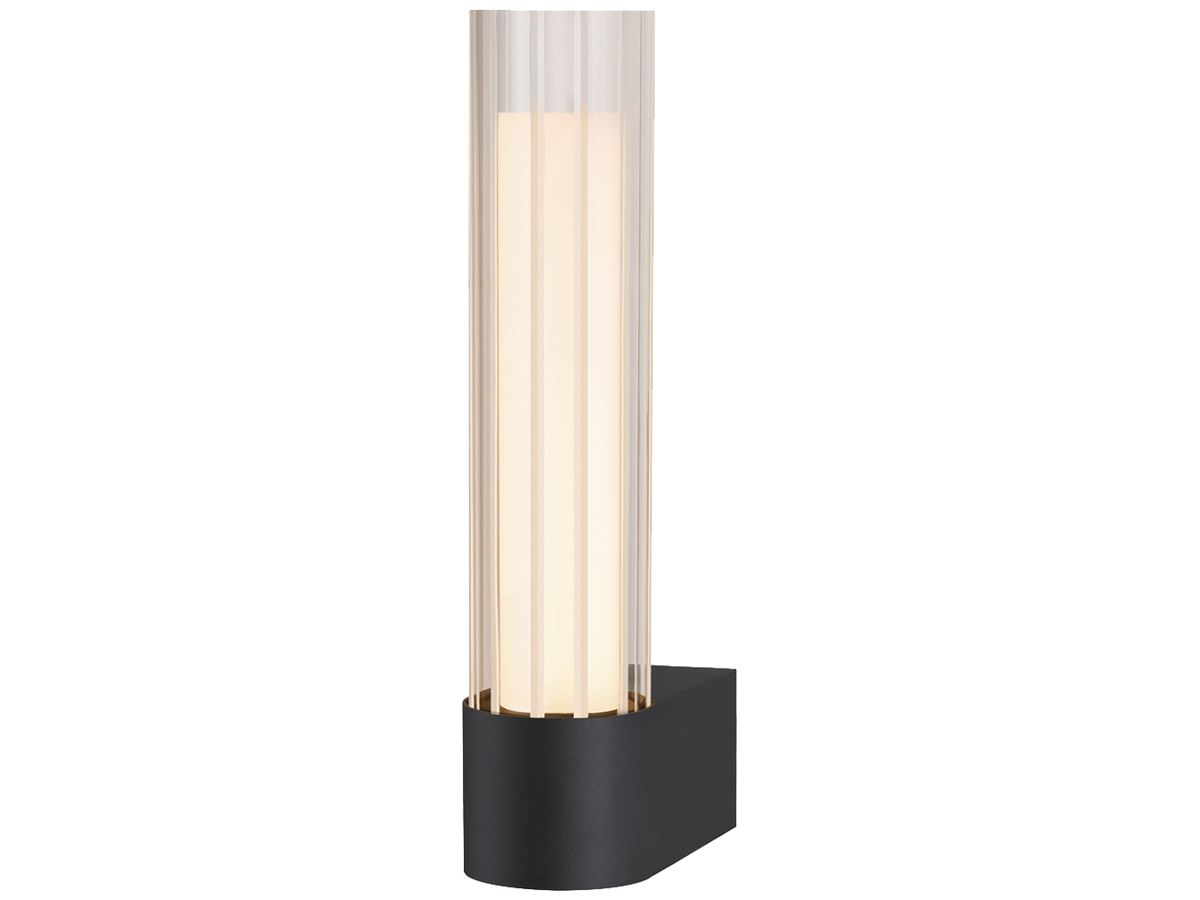 LED-Wandleuchte SLV LYGANT single 8W 560lm 3000K IP44 326×75mm schwarz