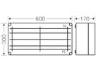 Gehäuse Hensel Mi, 600×300mm, Sammelschiene 630A, 5-polig