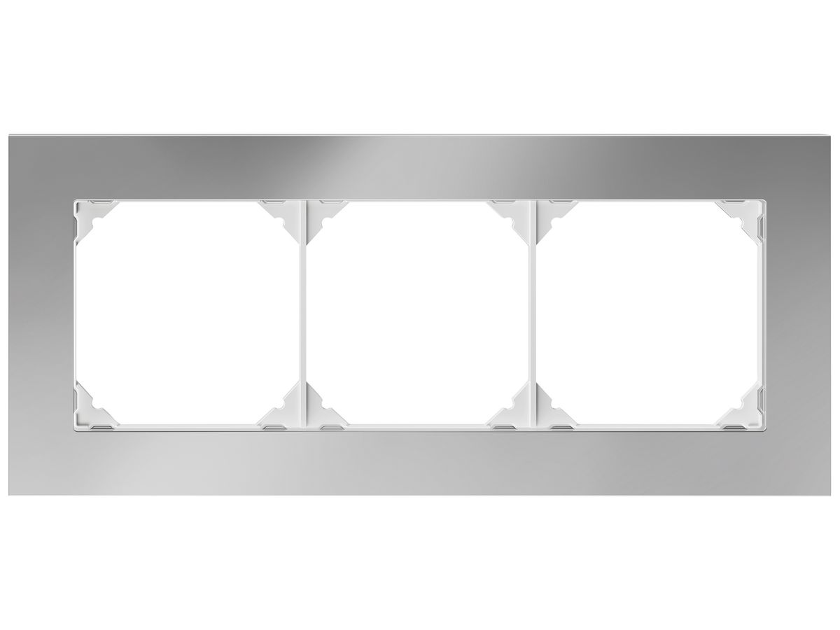 UP-Kopfzeile EDIZIO.liv prestige SNAPFIX® 1×3 94×214mm chromstahl poliert
