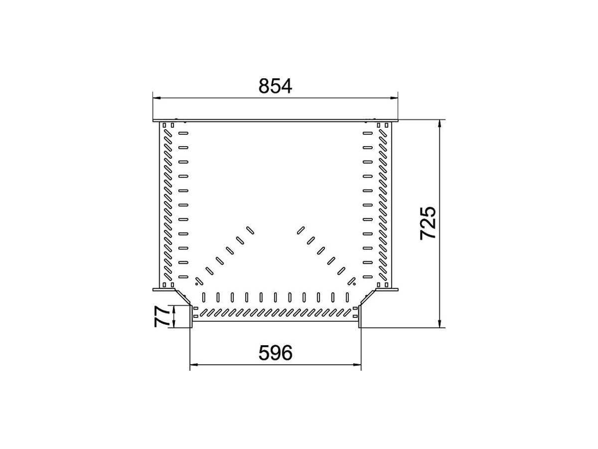 T-Stück BET RT 60×600mm Stahl feuerverzinkt