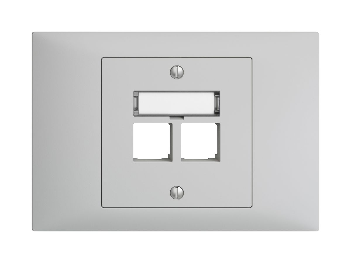 EB-Montageset S-One EDIZIOdue BKE für 2×RJ45 gerade, hellgrau