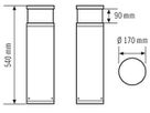 LED-Pollerleuchte ESYLUX ALVA BL ANT 16W 4000K, 540mm, anthrazit, klar