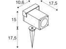 Spiessleuchte SLV THEO BRACKET GU10 7W IP65 175×106×150mm anthrazit