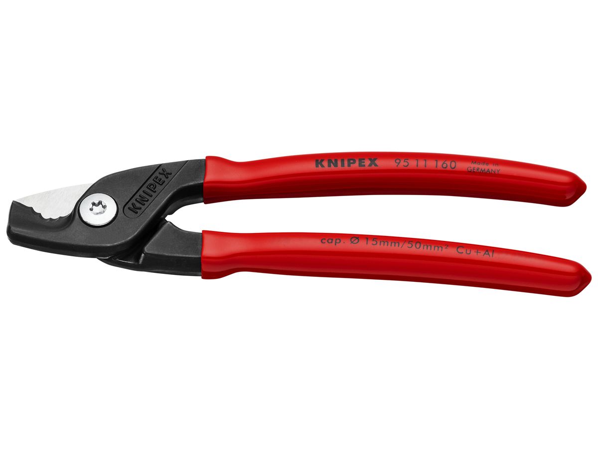 Kabelschere KNIPEX für Ø15mm max 160mm, Kunststoff