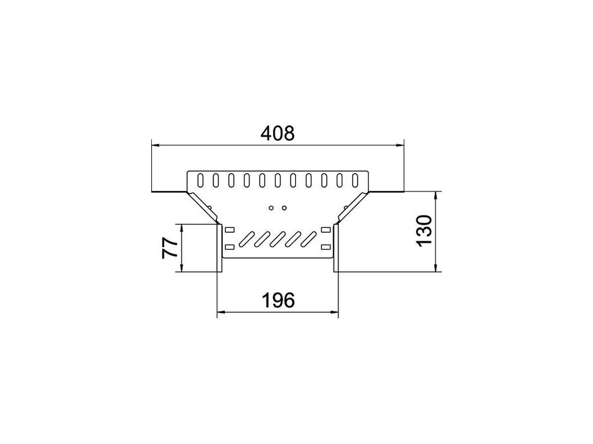 T-Abgang BET RAA 85×200mm Stahl bandverzinkt