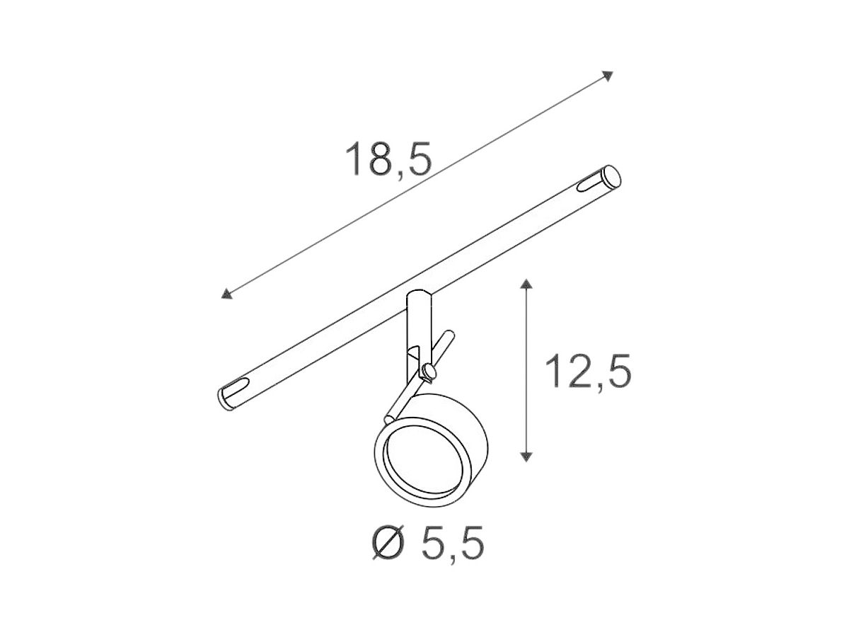 Seilleuchte SLV SALUNA für TENSEO, GX5.3 35W IP20 schwarz