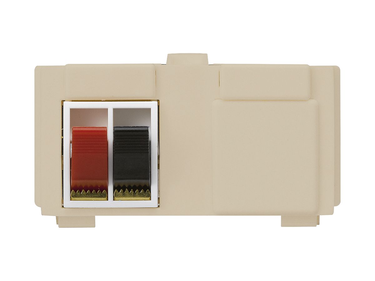 Multimedia-Modul M3 mit 2×LS-Klemme rot-schwarz kallysto beige