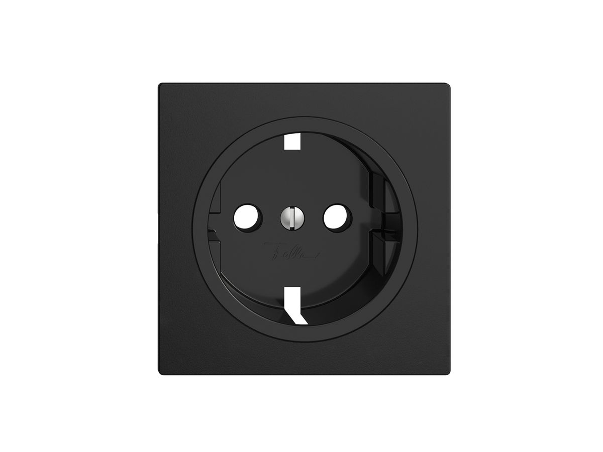 Frontplatte EDIZIOdue F für SCHUKO-Steckdose, 60×60 mm schwarz