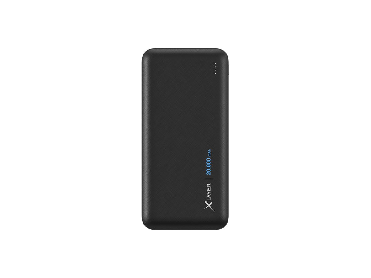 Powerbank XLayer Solid 20000mAh 2×USB-A ≤2.1A 137×68×28mm 343g schwarz