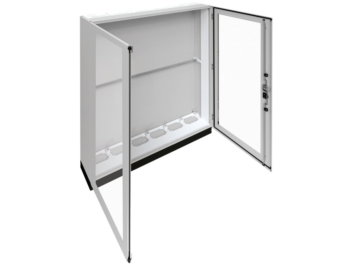 Schrank Hager univers SK I 1850×1550×275mm mit Sockel 100mm+Tür transparent IP55