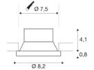 Einbaurahmen SLV NEW TRIA 75 Aluminium Ø82×49mm weiss