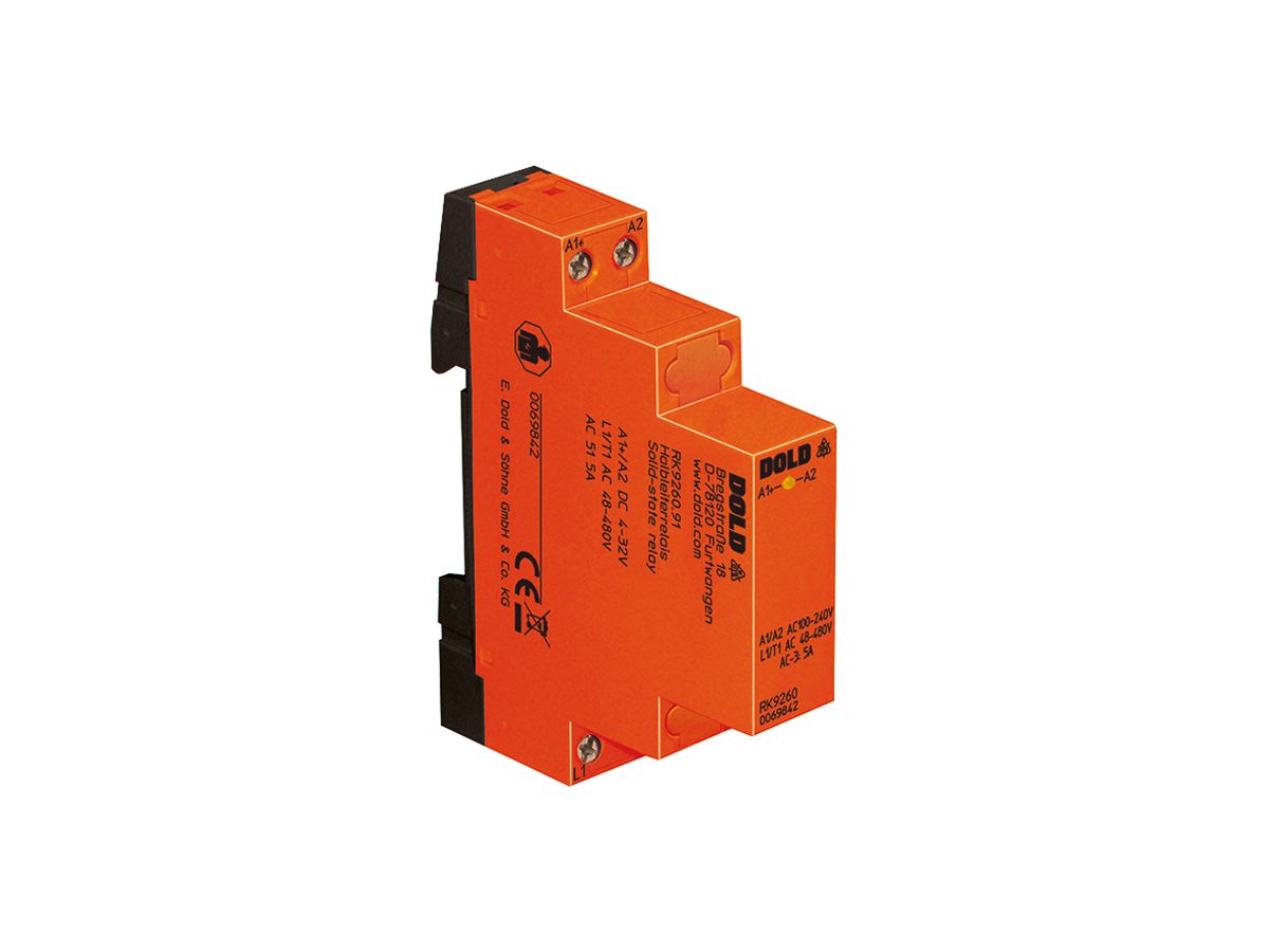 REG-Halbleiterrelais DOLD RK9260 4…32VDC, 5A/48…480VAC IN: DC24V