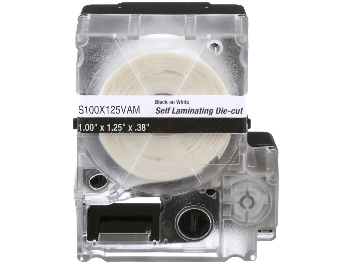 Etikettenkassette Panduit MP, selbstlaminierend, 25.4×31.8mm klar/weiss