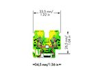 Durchgangsklemme WAGO 4mm² 2L grün-gelb