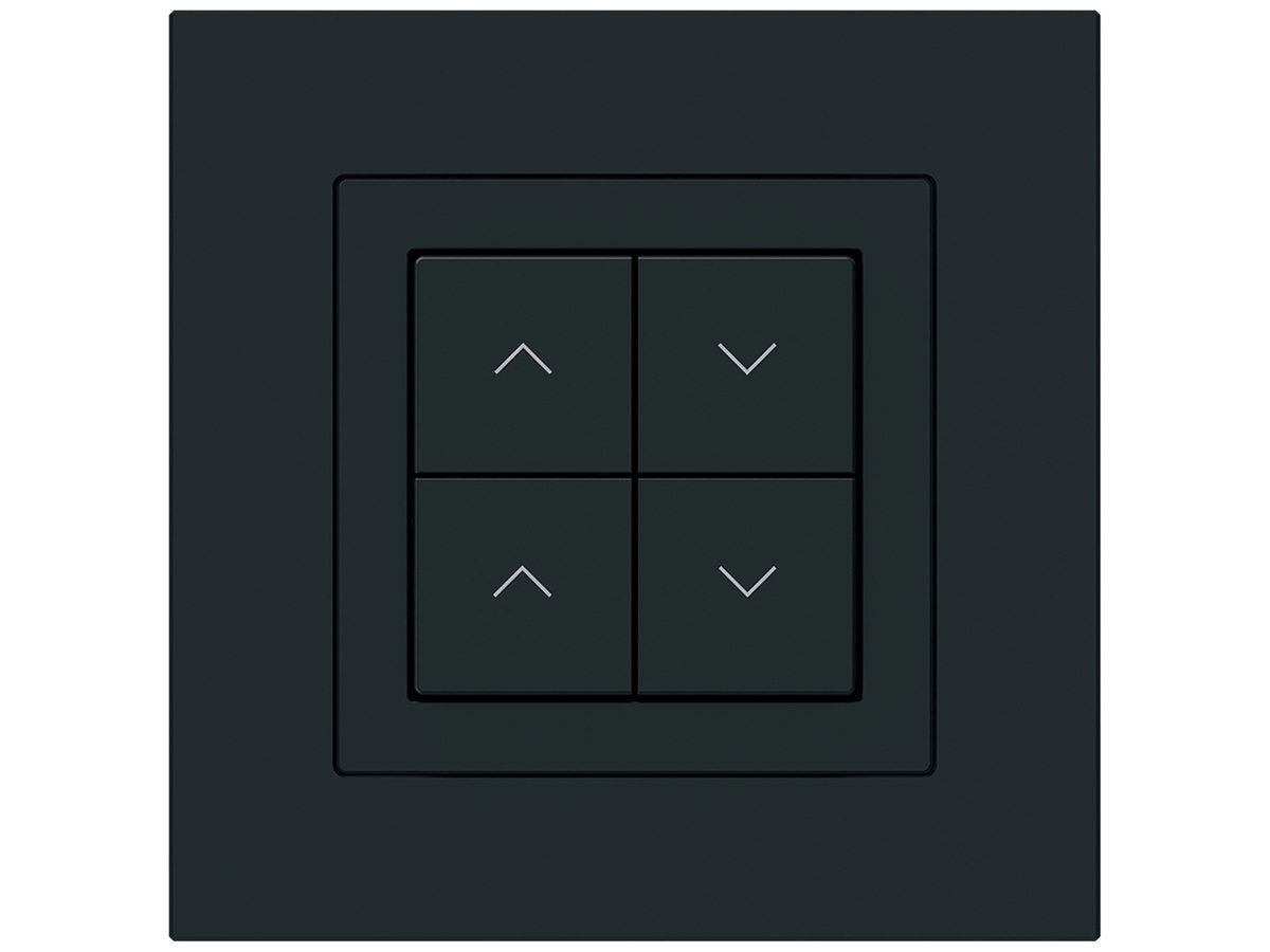 UP-KNX-Storentaster Hager BA kallysto.pro C 4-fach 94×94mm schwarz