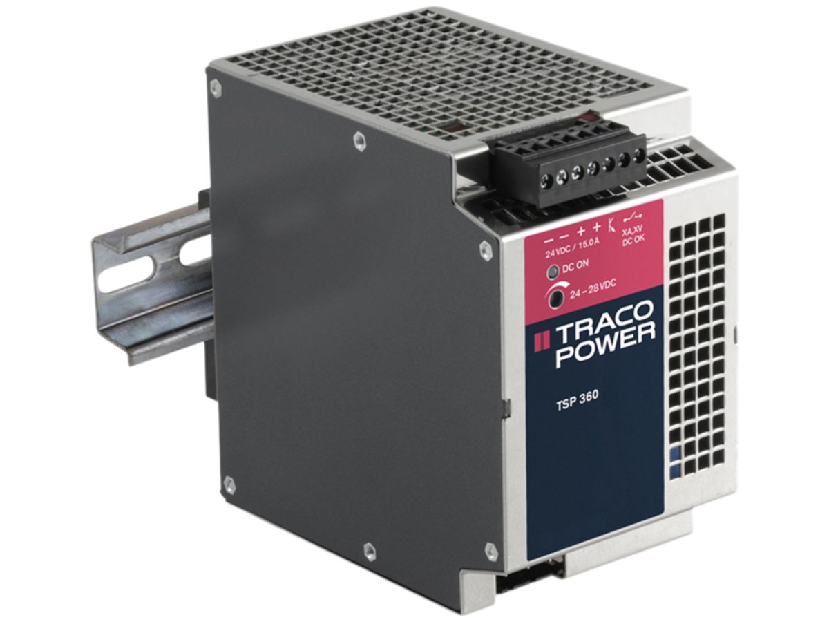 EB-Netzteil Traco TSP 360-124, 360W 15A 24VDC 80×110×125mm