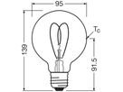 LED-Lampe Osram Vintage 1906 E27 8W 806lm 822 DIM Ø95×139mm Gold