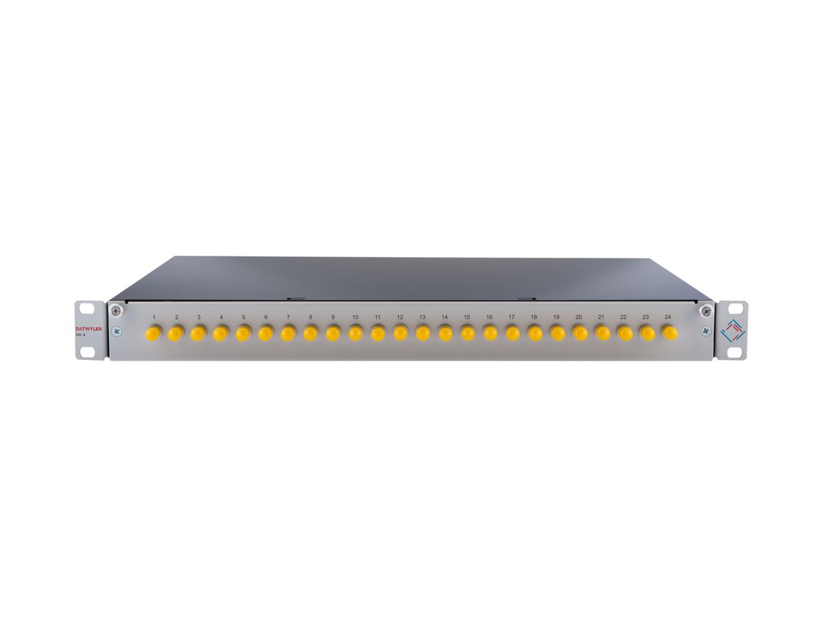 Patchpanel LWL 19" Breakoutbox 1HE 24×ST/PC SM+MM