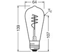 LED-Lampe Osram Vintage 1906 E27 3.4W 470lm 827 Ø64×139mm klar