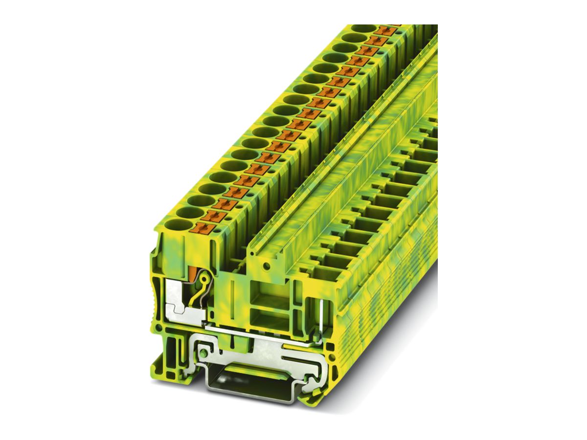 Reihenklemme 0.5…10mm² grün-gelb Push-in-Anschluss PT 6/1P-PE