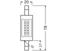 LED-Lampe LEDVANCE SLIM LINE R7s 7W 806lm 2700K Ø20×78mm klar