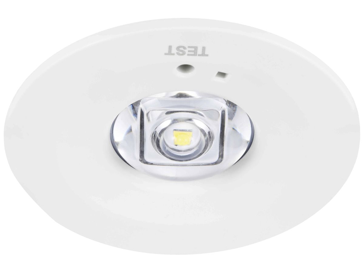 EB-LED-Sicherheitsleuchte Sylvania LiFeSafe 1W 3h BS Ø50mm weiss