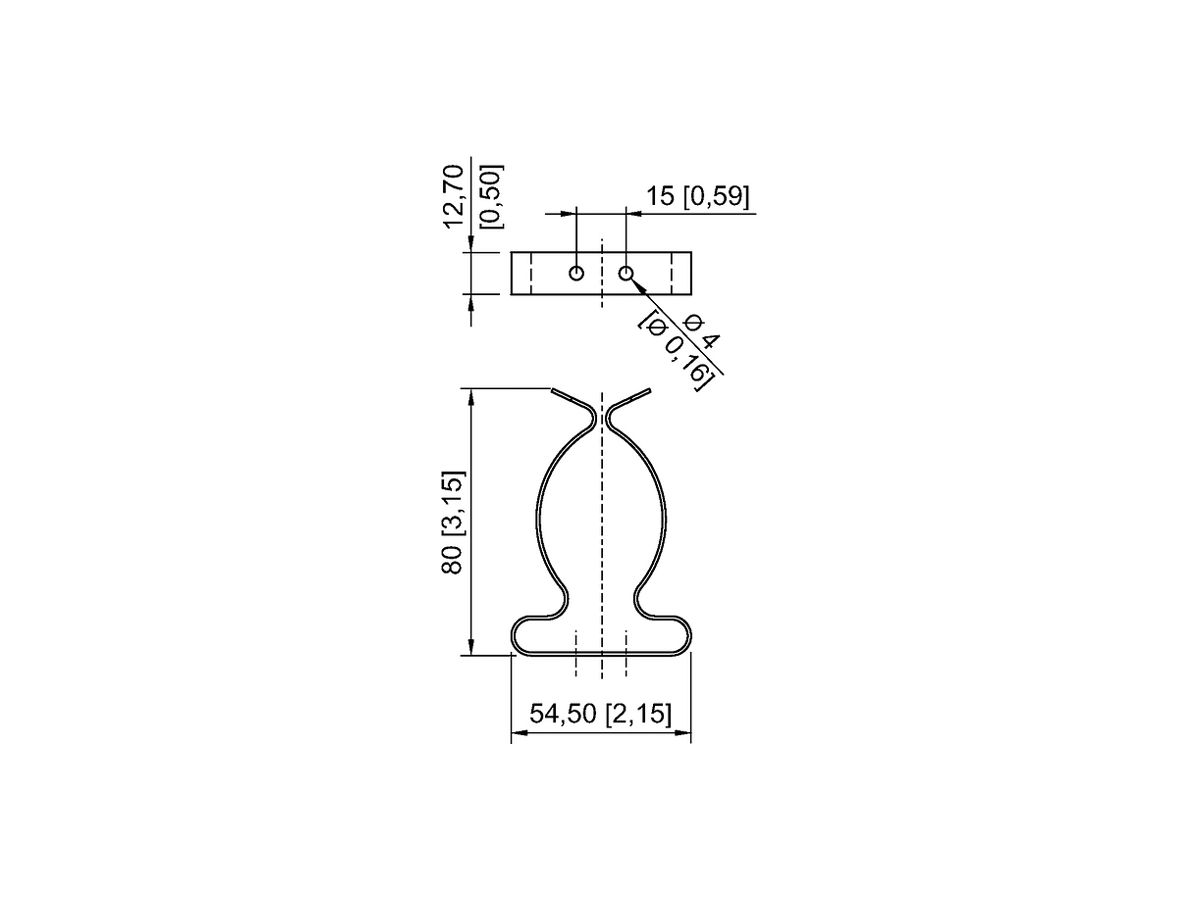 Montageklammer STAHL für 6148 LED-Handscheinwerfer Ex, Stahl verzinkt, 2Stk.