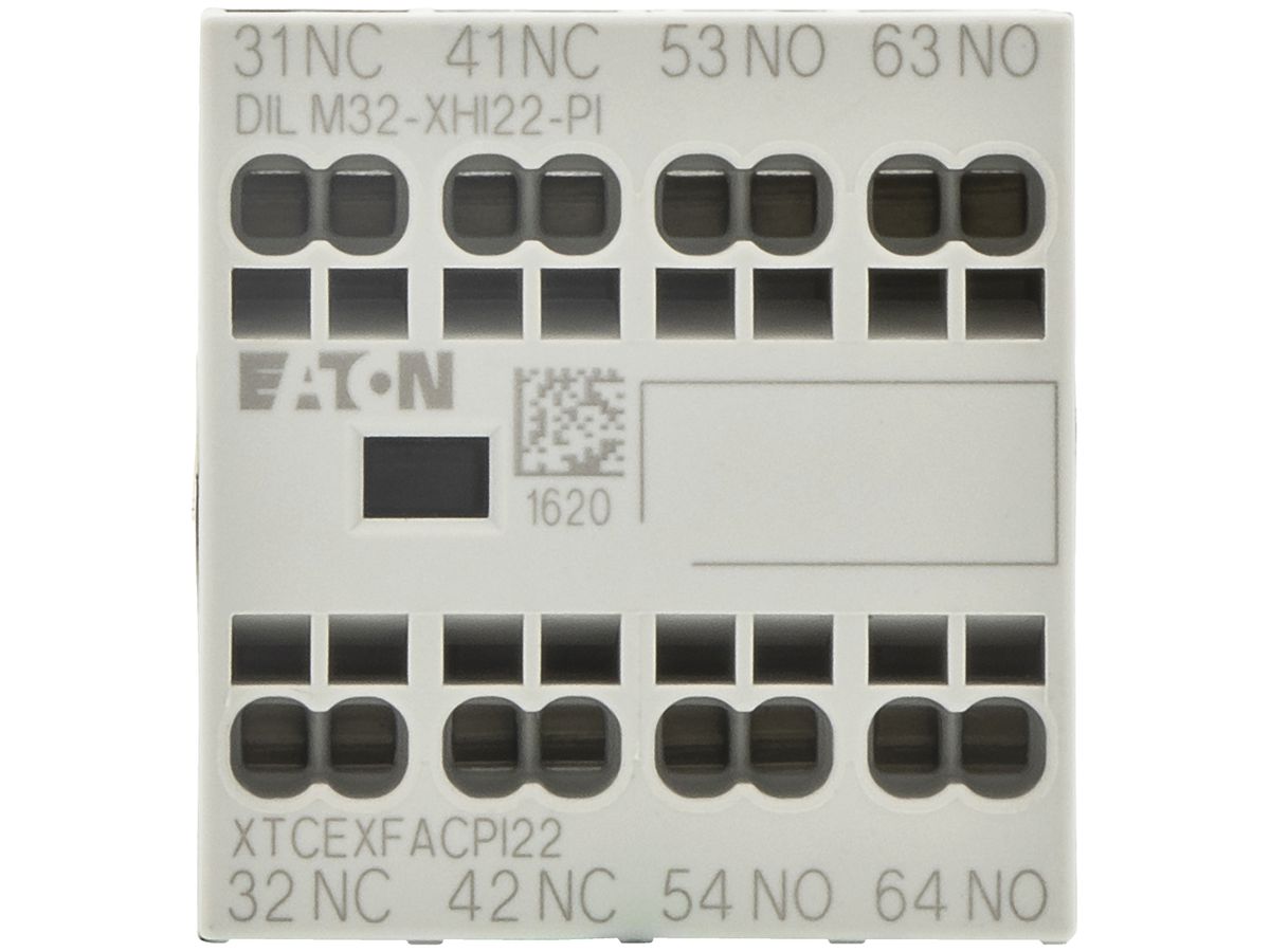 Hilfsschalter Eaton, 4P, Ith=16A, 2S, 2Ö, Frontbefestigung, Push-in-Klemmen