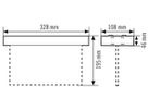 Notleuchte ESYLUX SLX 24 LEDi Display 24…230V, weiss