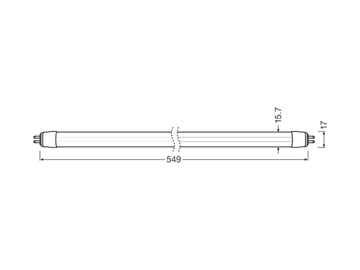 LED-Röhre LEDVANCE EXTERNAL G5 21V 10.5W 1450lm 830 563mm mattiert