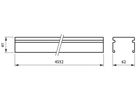 Tragschiene Maxos fusion LL646T IP54 4×2.5mm²+4×1.5mm² 4552mm weiss