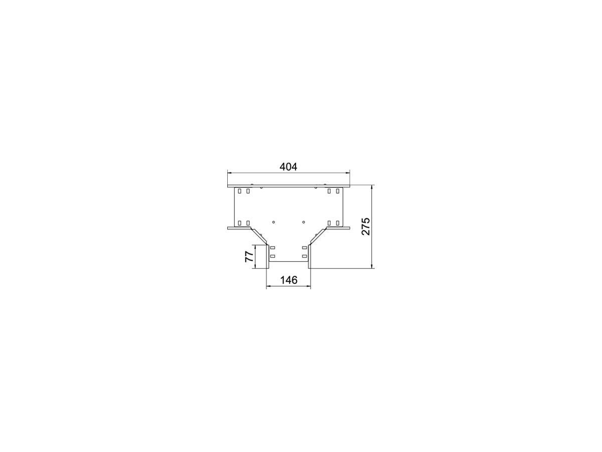 T-Stück BET RT 110×150mm Stahl feuerverzinkt